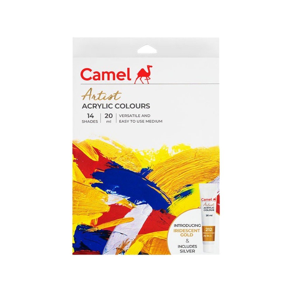Camel Artist Acrylic Colours Assorted Sets - Multiple Sizes